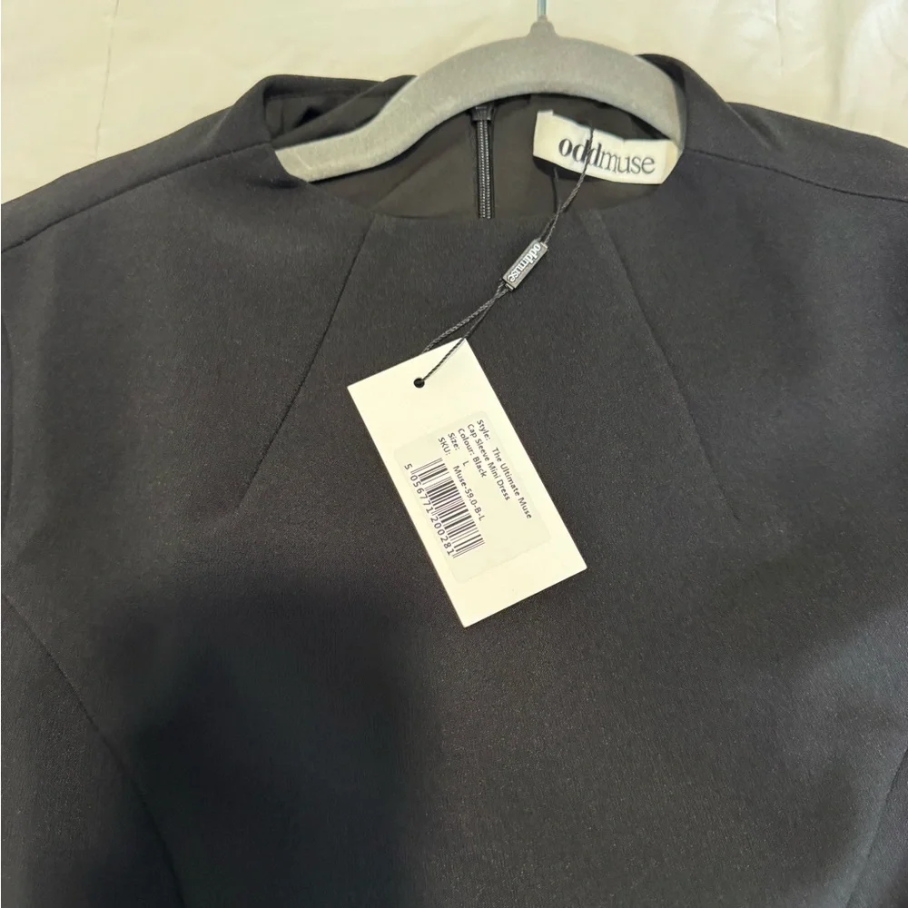 Odd Muse Black Sleeveless Mini Dress- Ultimate Muse Cap Sleeve Mini Dress - Picture 7 of 9